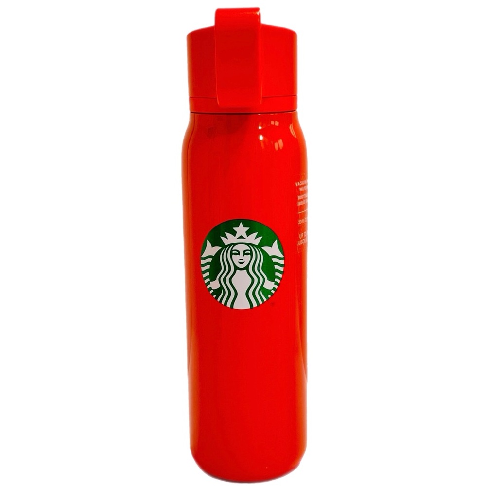 🆕 NWT Starbucks Vibrant Red Twist-to-Sip Stainless Steel Hot/Cold Tumbler (20oz)